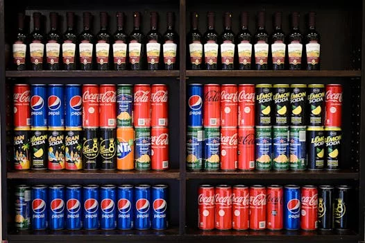 italian soda colorful fizzy drinks